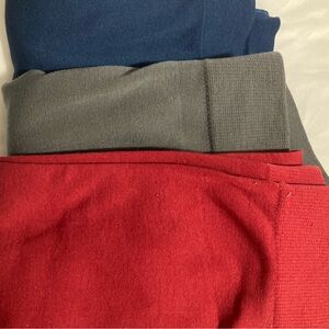 Red, Gray, and Blue set of leggings, new without tag